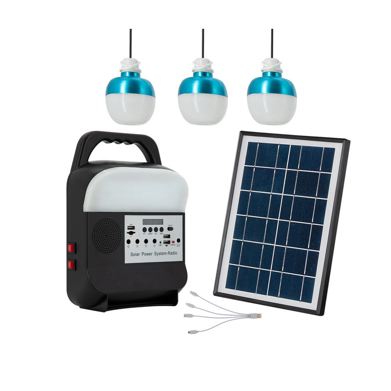 Kapalı Izgara Enerji Güç Bankası Jeneratör Kiti Küçük Taşınabilir Ev Solar Led Ampul Sistemi