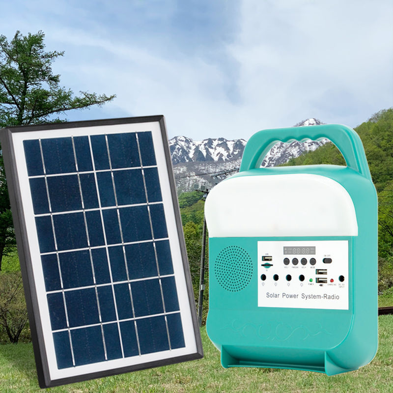 Mini Güç Güneş Ev Aydınlatma Sistemi 6000mah Kapalı Kit Inverter Off Grid için