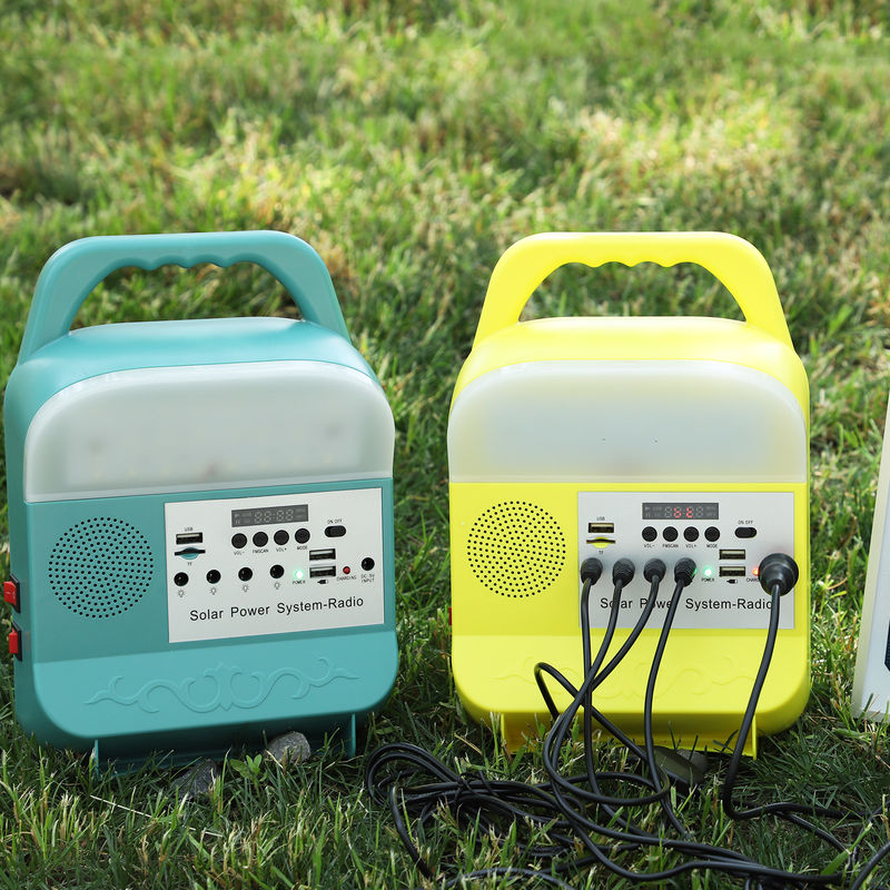 Mini Güç Güneş Ev Aydınlatma Sistemi 6000mah Kapalı Kit Inverter Off Grid için