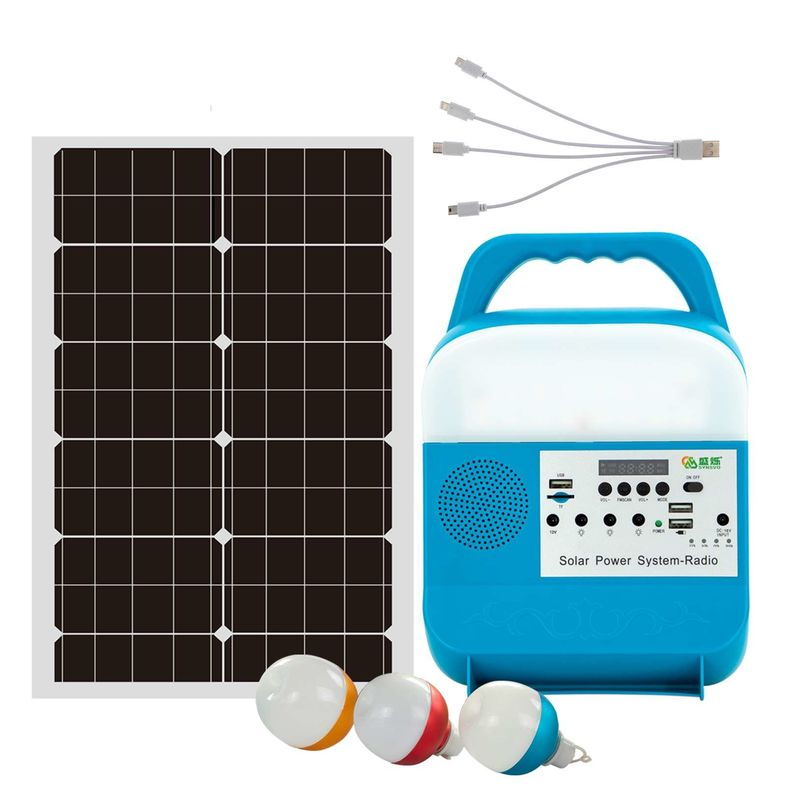 Cep Telefonu İçin Led Işıklı Mini Taşınabilir Güneş Enerjisi Enerji Aydınlatma Sistemi