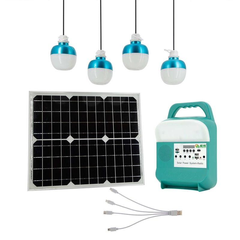 Ev Aydınlatma Güneş Taşınabilir Jeneratör Mini Kit Paneli Kamp için Güneş Enerjisi İstasyonu