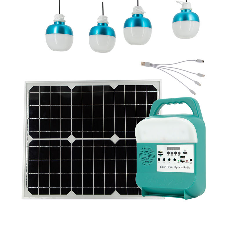 Meşale Işığı ile Şarj Edilebilir Taşınabilir Güneş Enerjisi Jeneratör Kiti USB Şarj Cihazı