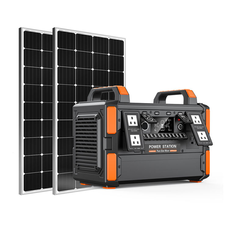 1000w Kablosuz Banka İstasyonu Yudumlayan Lityum Pil Taşınabilir Güneş Enerjisi Santrali Panelleri