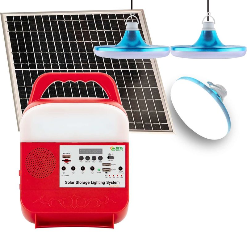 Ana Sayfa 12v DC Solar Aydınlatma Enerji Sistemi Mini Taşınabilir 25w Ups Taşınabilir Ev Mp3