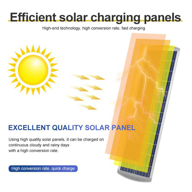 Lityum Pil Kutuplu 1000W Entegre Solar Sokak Lambası Uzaktan Hareket IP65 Sensörü