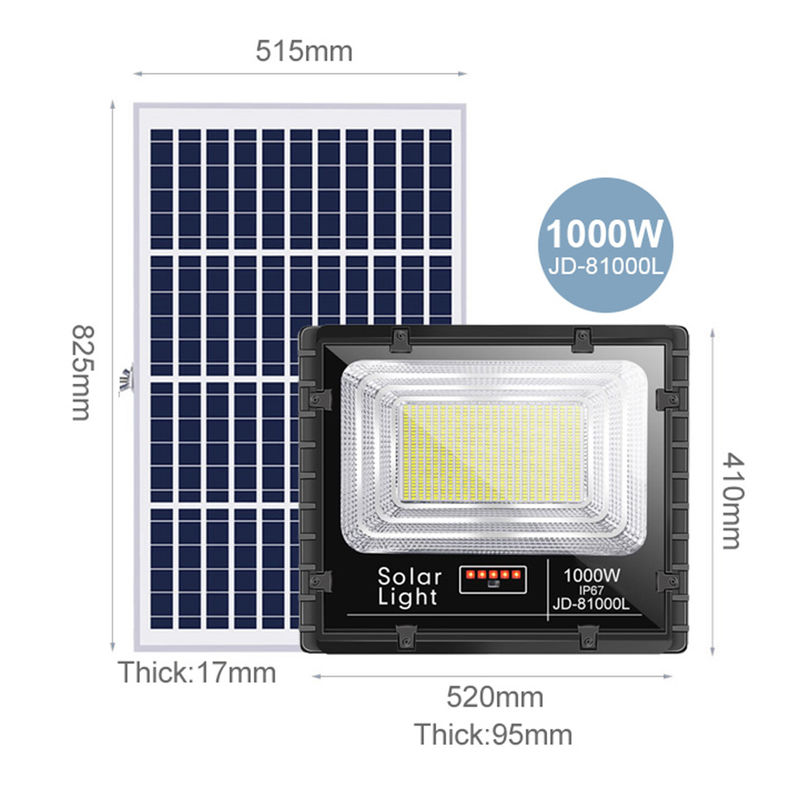 ODM 300W Güneş Sel Işık Gücü Dış Mekan Lambası Uzaktan IP65 Su Geçirmez 100w 500w Led