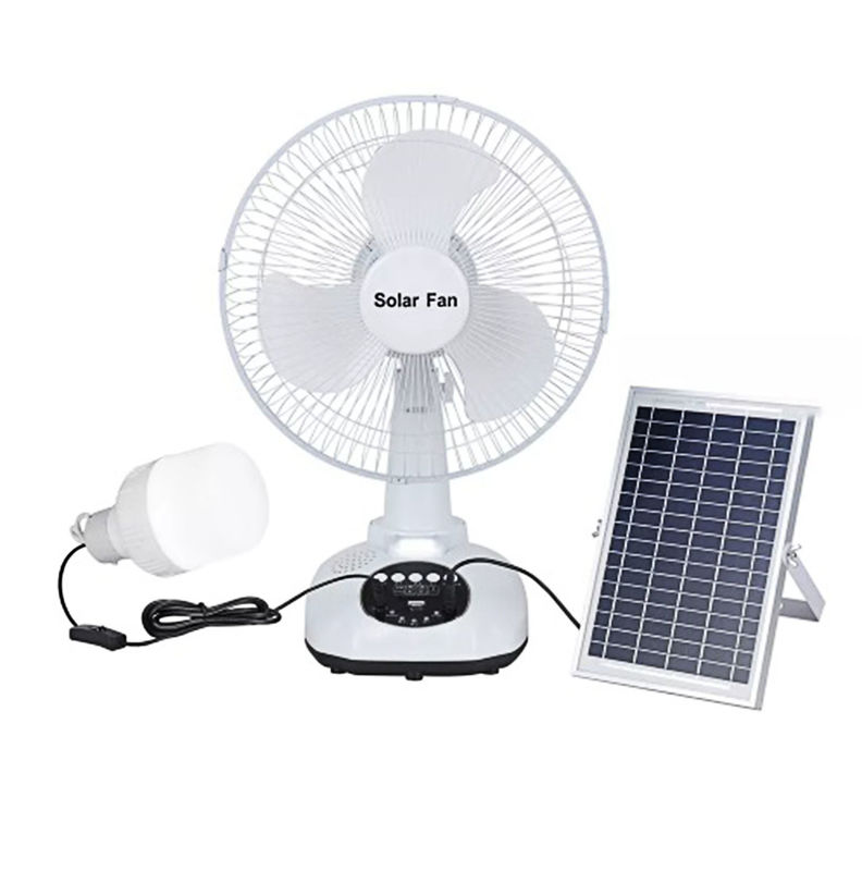 Kamp Şarj Masası Güç Bankası 12 İnç İçin Taşınabilir Solar Açık Elektrikli Fan