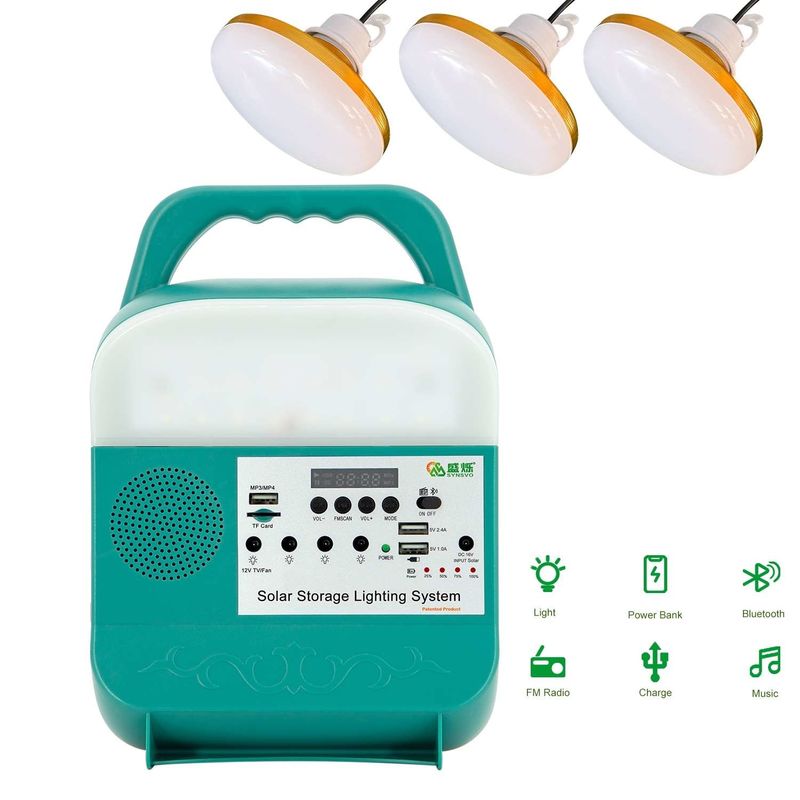 SRE-688 Ev Ev Aydınlatma Sistemi İçin Kapalı Güneş Paneli Acil Işık Led