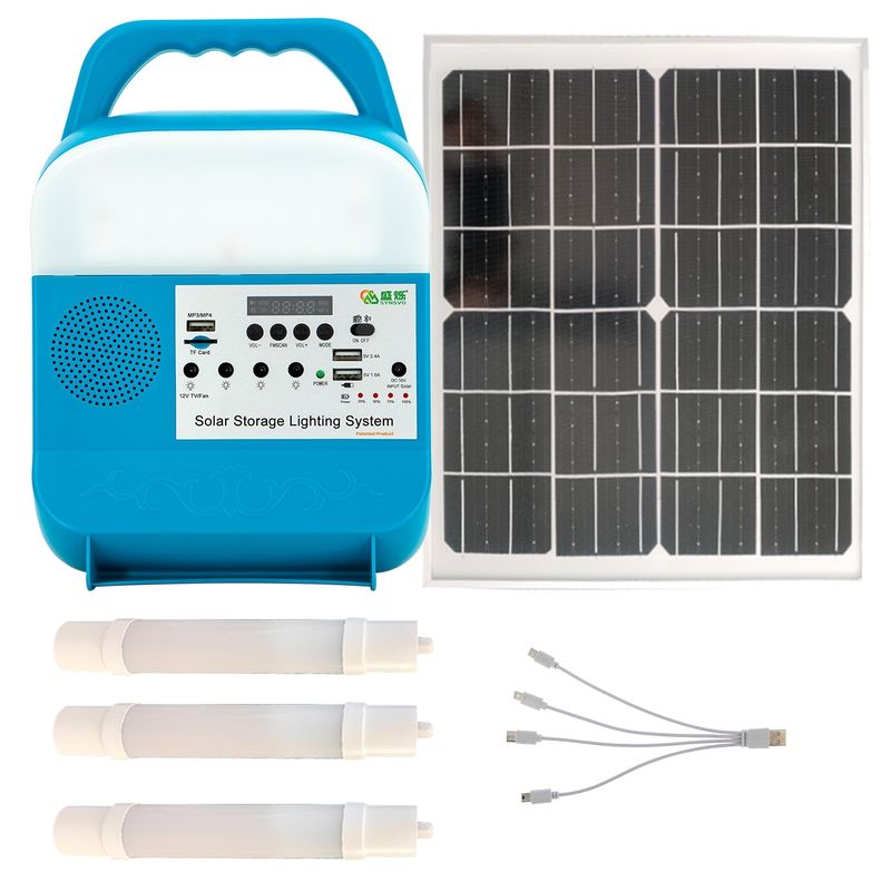 Afrika Kırsalı İçin 3 LED Radyolu Mini Taşınabilir Güneş Enerjisi Işık Kitleri
