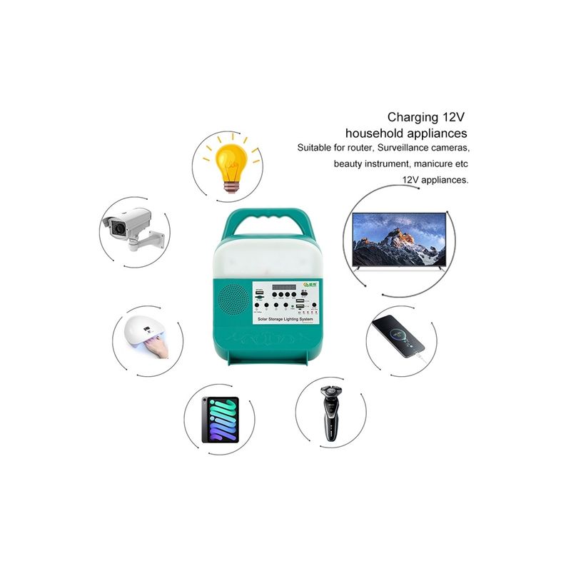 DC USB LED Işık Pil Jeneratörü ile 80W 10000mAh Taşınabilir Güneş Enerjisi İstasyonu