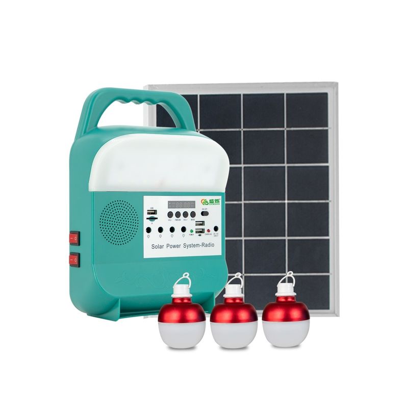 9W Güneş Enerjisi Aydınlatma Kiti LED Ampüller Duvar Taşınabilir İstasyon Telefon Şarj Cihazı SRE-689