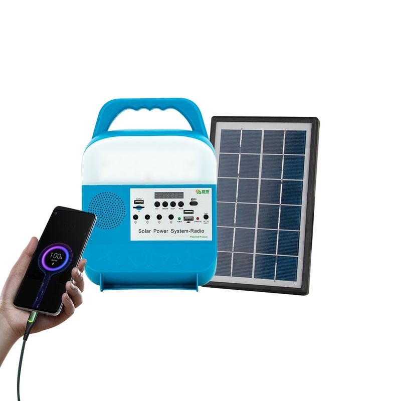 Kamp için 3W Yüksek Kapasiteli Güneş Enerjili LED Işıklar Taşınabilir Dizüstü Bankası
