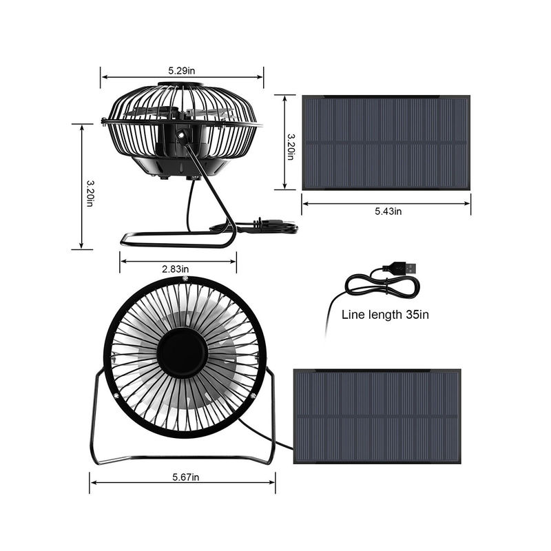 Şarj Edilebilir Güç Güneş Paneli Enerji Güneş Elektrikli Fan Fenerler Ev Kamp Güneş Fanı Led Işık
