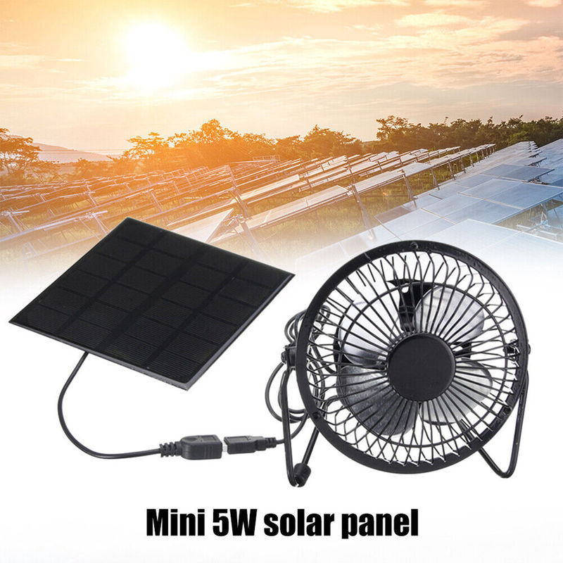 Çok Fonksiyonlu Elektrikli USB Şarj Aleti Şarj Edilebilir Pil Taşınabilir Yer Vantilatörü Solar Fan Şarj Edilebilir