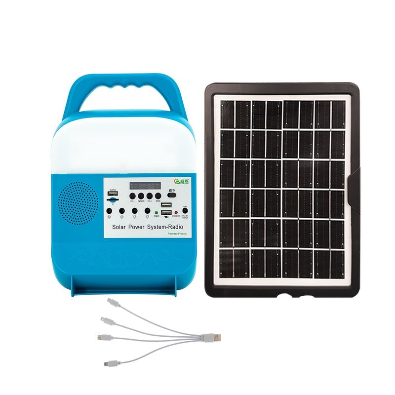 Güneş Enerjisi Aydınlatma Sistemleri Güneş Enerjisi Jeneratör Sistemi Hoparlörlü 5W Güneş Enerjisi Kiti Güneş Enerjisi Aydınlatma Sistemi