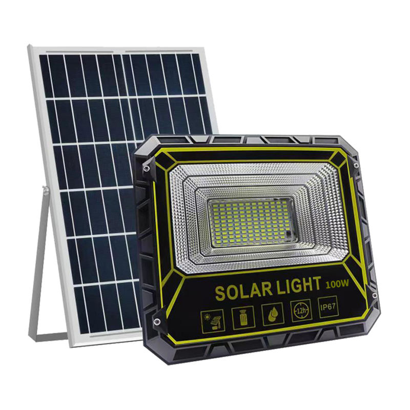 Yüksek Verimli Süper Parlak Güneş Taşkın Işık Açık Odak Led Solar Sokak 100W