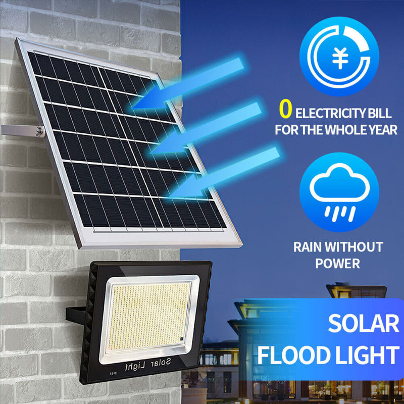 3000lm Su Geçirmez Güneş Sel Bahçe Işıkları ABS Hareket Sensörü LED Açık Projektör