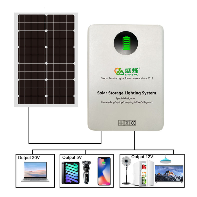 60W Güneş Paneli Jeneratörlü 300W Duvara Monte PV Enerji Depolama Sistemi