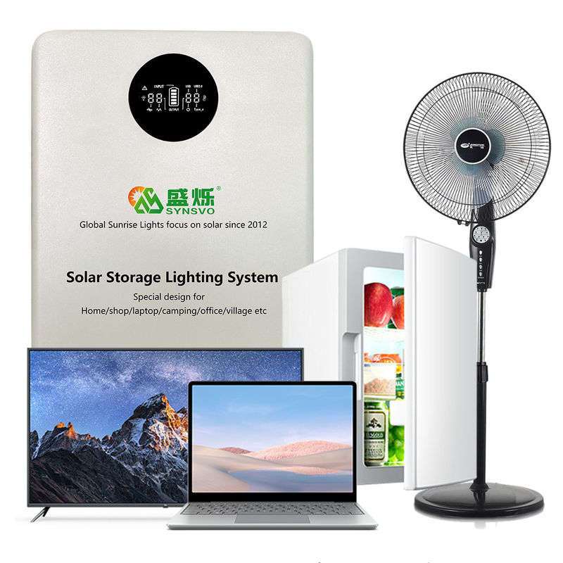 Kamp için 150W PV Enerji Depolama Sistemi 12.8V 20AH Pil Acil Garajlar Tutuyor