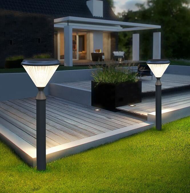 20ah Villa 3W Güneş Bahçe Işıkları Boyalı Mat Açık Peyzaj Kapısı Dekorasyonu