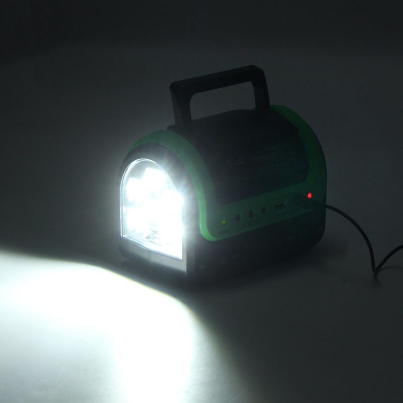 FCC EMC 5W 6V Taşınabilir Güneş Enerjisi Lambası 12PCS SMD LED Araba Tekne Güneş Işığı Kiti