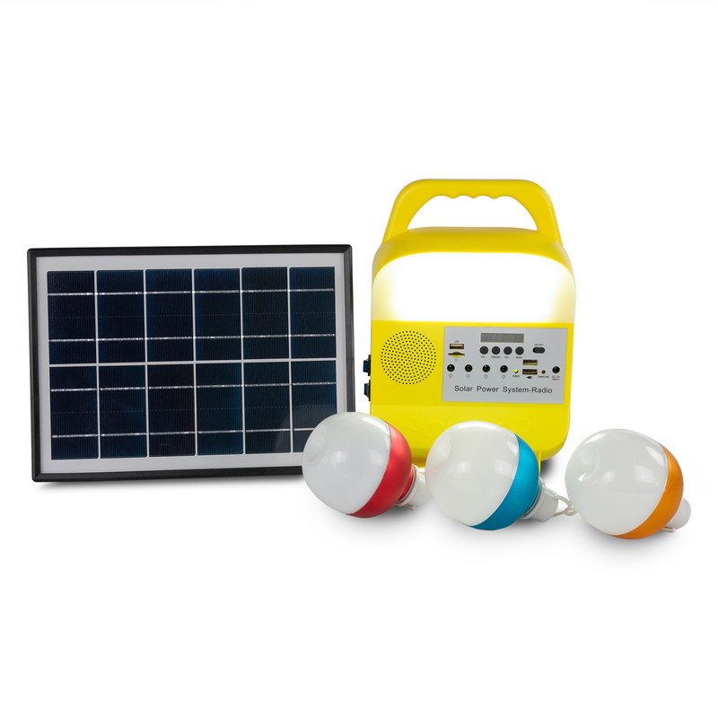 5W USB TF Taşınabilir Güneş Jeneratörü Açık Güç Güneş Paneli Led Aydınlatma Sistemi