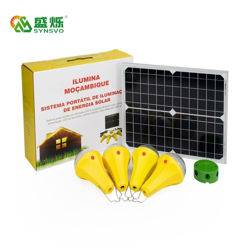 Uzaktan Kumanda 435lum Solar Mini Ev Aydınlatma Sistemi 14 Saat - 48 Saat Çalışma Süresi
