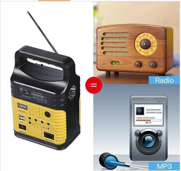 10W Solar Lamba Solar FM Radyo Solar İç Mekan Aydınlatma 3790 Küresel Gündoğumu Işıkları
