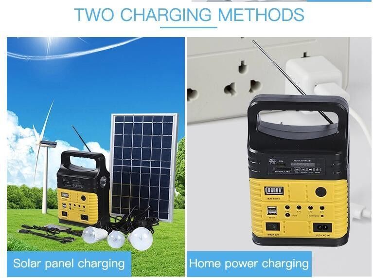10W Solar Lamba Solar FM Radyo Solar İç Mekan Aydınlatma 3790 Küresel Gündoğumu Işıkları