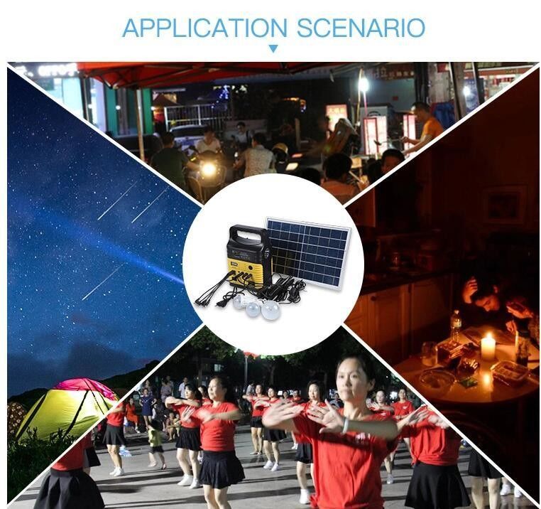 10W Solar Lamba Solar FM Radyo Solar İç Mekan Aydınlatma 3790 Küresel Gündoğumu Işıkları