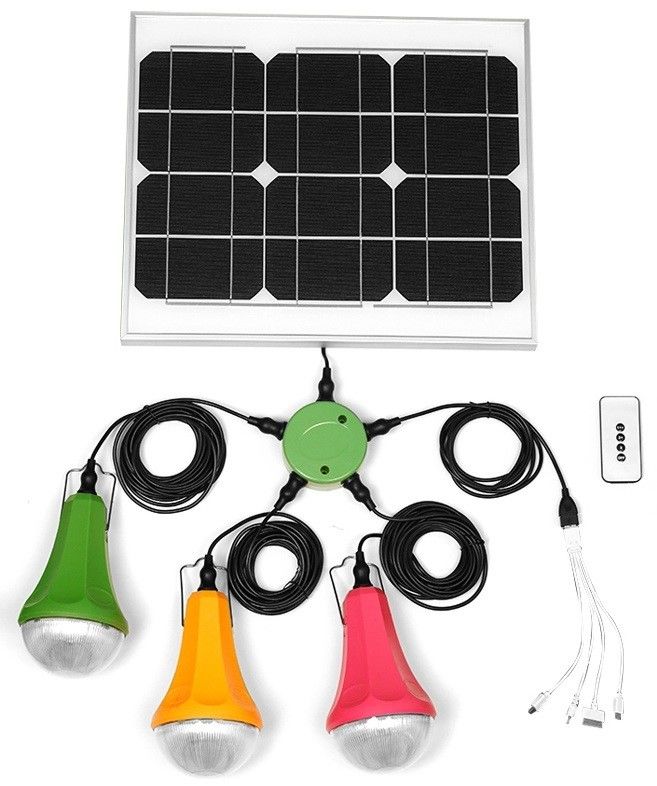 Global Sunrise 6W 6V Güneş Paneli Led Işık Kiti 11 Saat - 30 Saat Çalışma Süresi