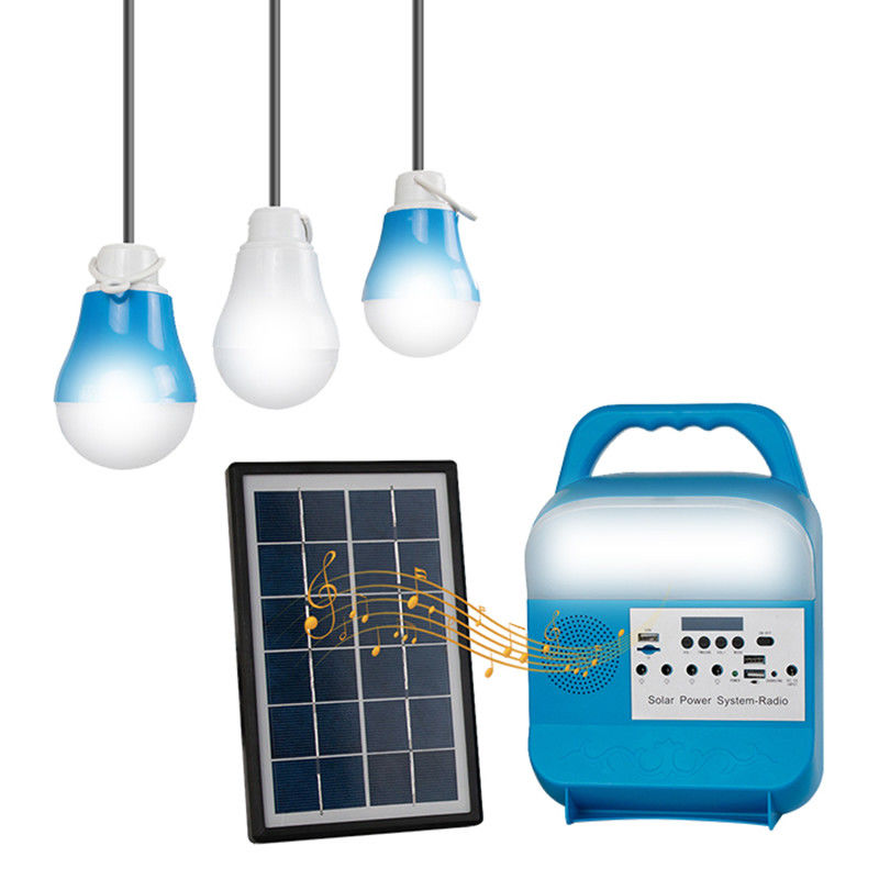 Kamp için 3W Yüksek Kapasiteli Güneş Enerjili LED Işıklar Taşınabilir Dizüstü Bankası