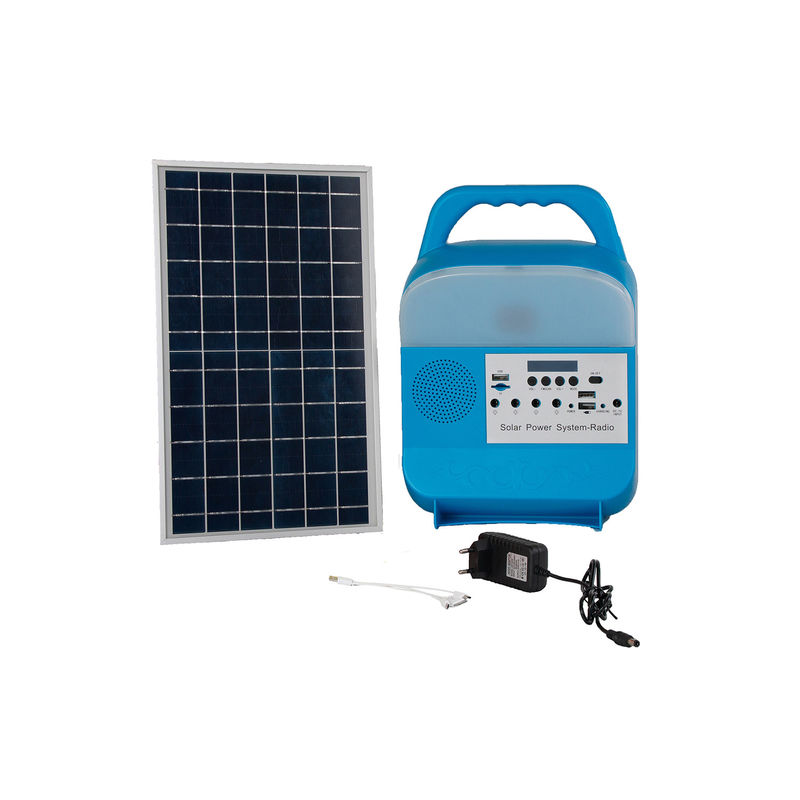 Boyalı Mat FM Radyo Güneş Paneli Enerji Sistemi Dış Mekan Solar Led Kamp Işıkları