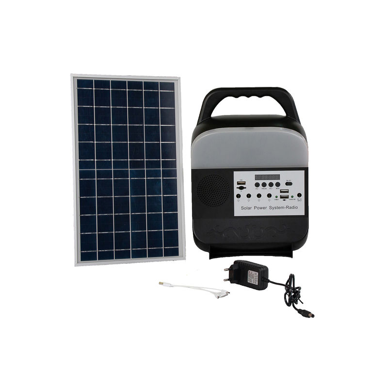 Boyalı Mat FM Radyo Güneş Paneli Enerji Sistemi Dış Mekan Solar Led Kamp Işıkları