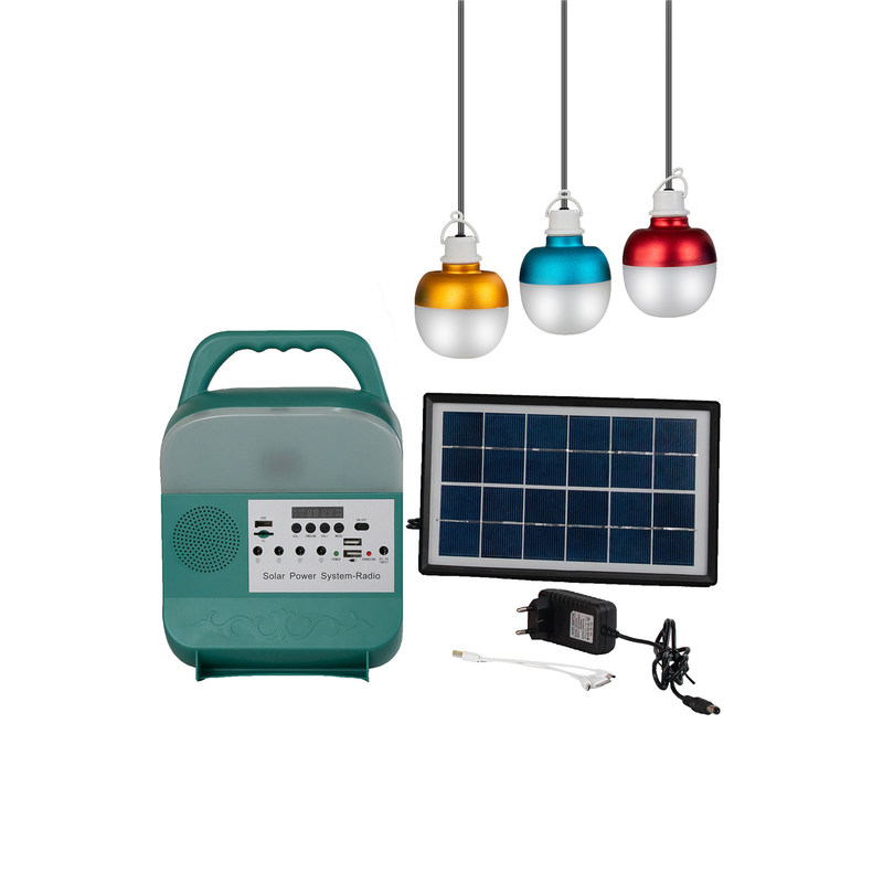 50000H 3 Işıklı Mini DC Güneş Enerjisi Sistemi 3W 6V Güneş Paneli Aydınlatma Sistemi