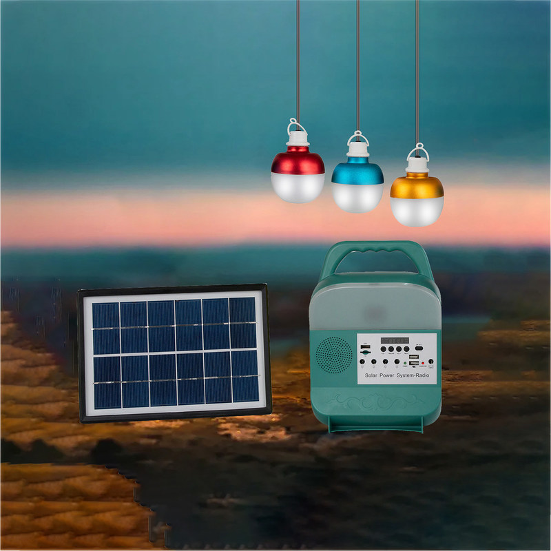 50000H 3 Işıklı Mini DC Güneş Enerjisi Sistemi 3W 6V Güneş Paneli Aydınlatma Sistemi