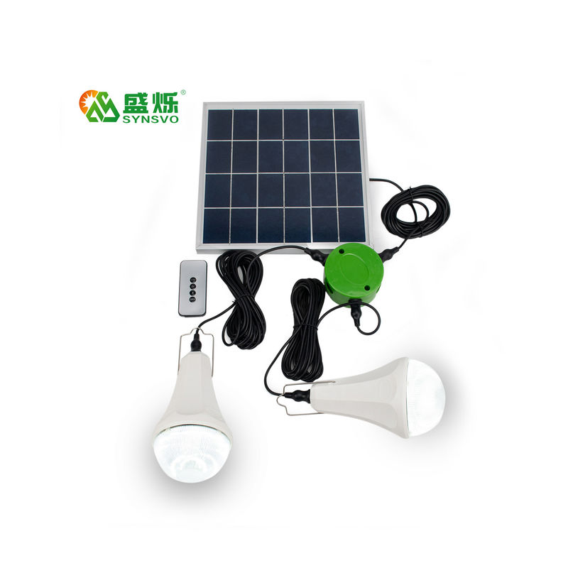 Mono Güneş Paneli ile CE ROHS 10W 5V 2pcs * 3W Ampul Güneş Işık Kitleri