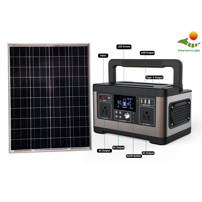 120W LiFePO4 Taşınabilir Güneş Jeneratörleri 1000 Yaşam Döngüsü Güneş Enerjili Ev Aydınlatma Sistemi