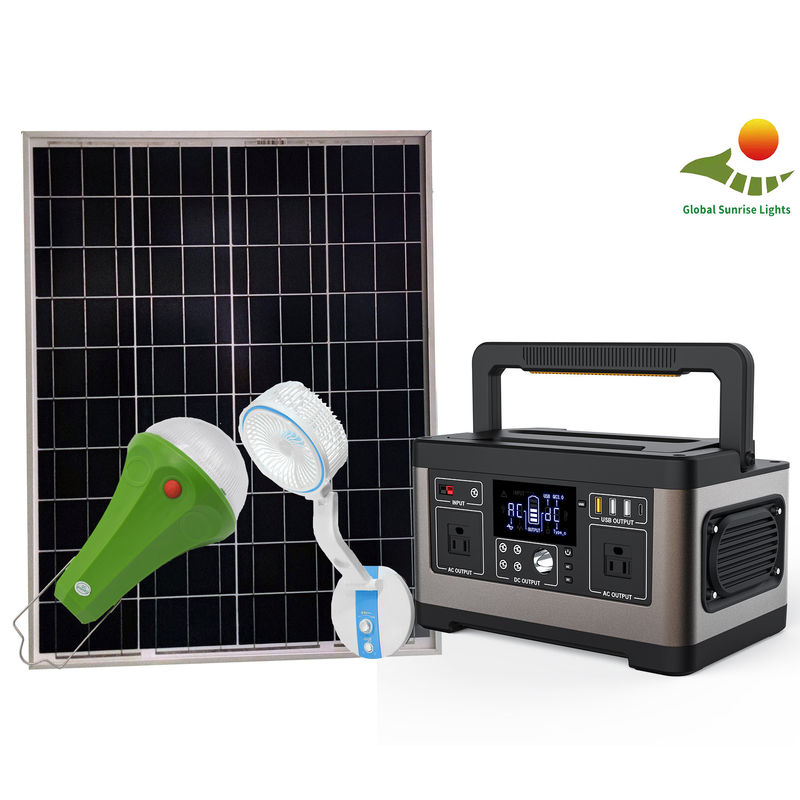 120W LiFePO4 Taşınabilir Güneş Jeneratörleri 1000 Yaşam Döngüsü Güneş Enerjili Ev Aydınlatma Sistemi