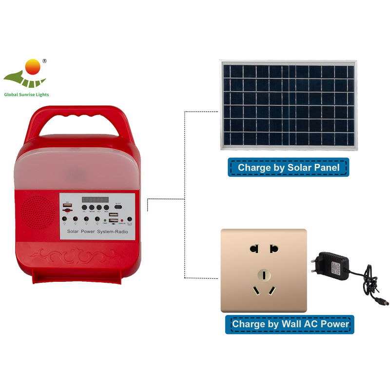 Renkli 8000mAh Pil SRE-689 ile OEM Güneş Enerjili Ev Aydınlatma Sistemi