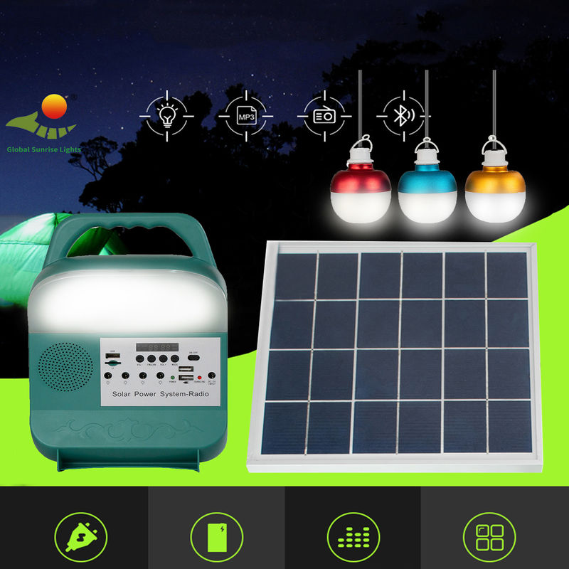 8000mAh Solar Acil Durum Işıkları Fan ve Tv Işığı İçin DC Çıkışlı Ev Panel Sistemi