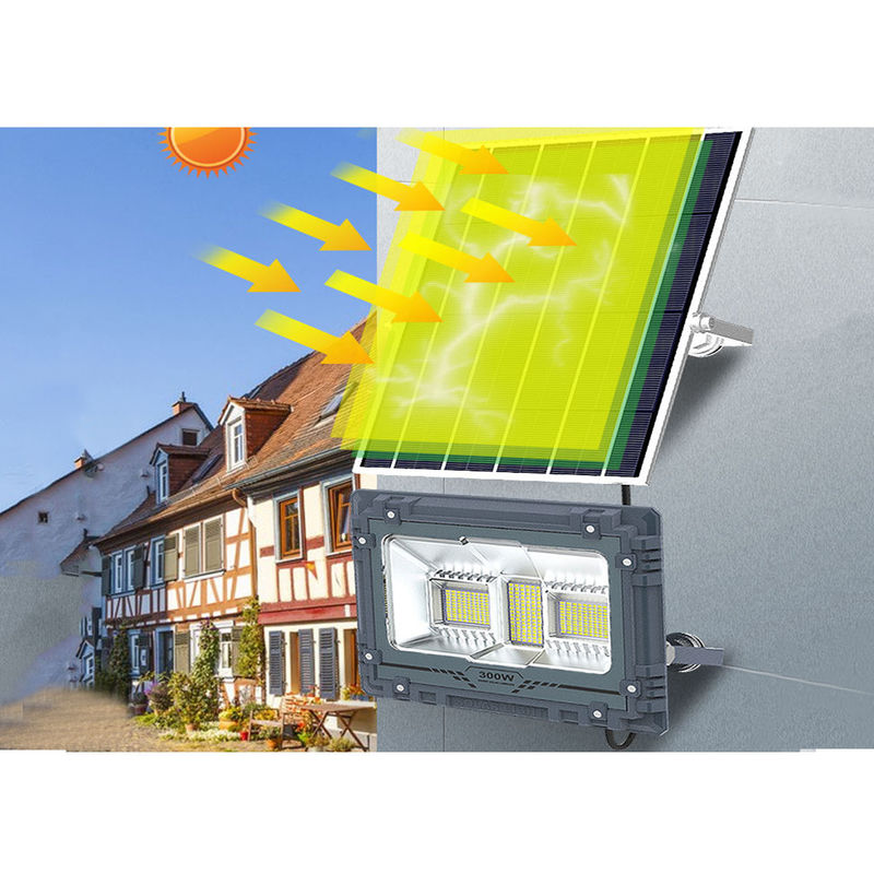 Synsvo Solar Power LED Projektör, 500W Sensörlü Solar Billboard Işıklı Izgara Kapalı
