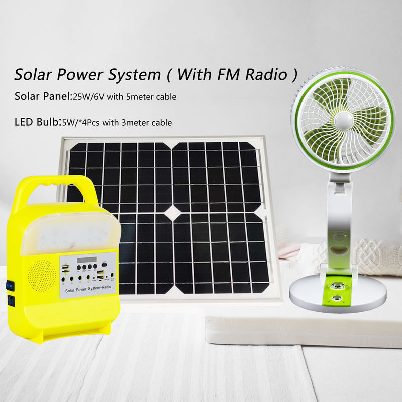 Radyo USB Şarj Portlu 25 Watt Mobil Ev Solar Aydınlatma Sistemi SRE-6828 3 adet