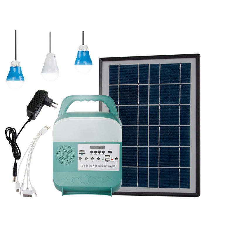 3 adet Taşınabilir 5W Güneş Jeneratörü Ev Aydınlatma Sistemi 3.7V Hoparlörlü FM Radyo