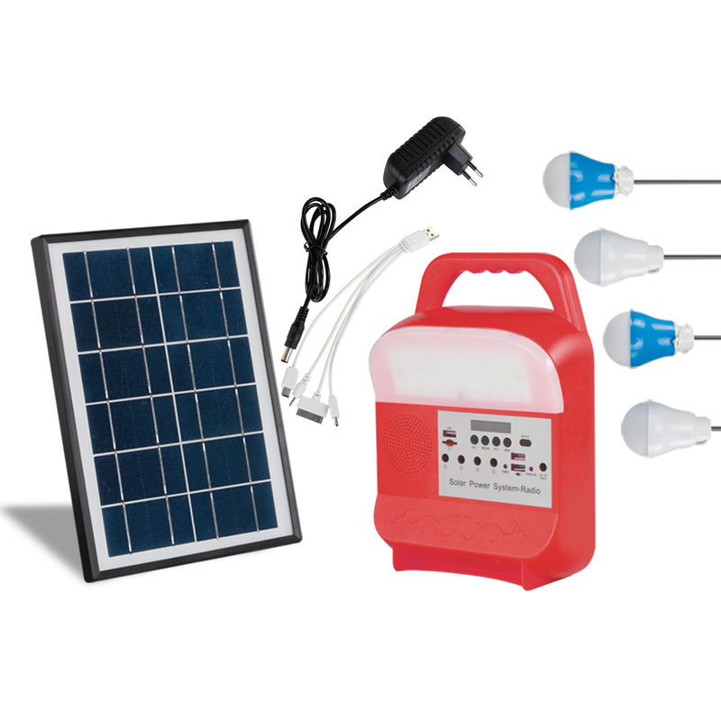 6000Mah 5kw Taşınabilir Güneş Enerjili Jeneratör Aydınlatma Sistemi Kiti El Tipi