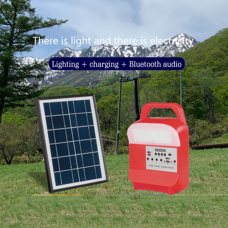 6000Mah 5kw Taşınabilir Güneş Enerjili Jeneratör Aydınlatma Sistemi Kiti El Tipi
