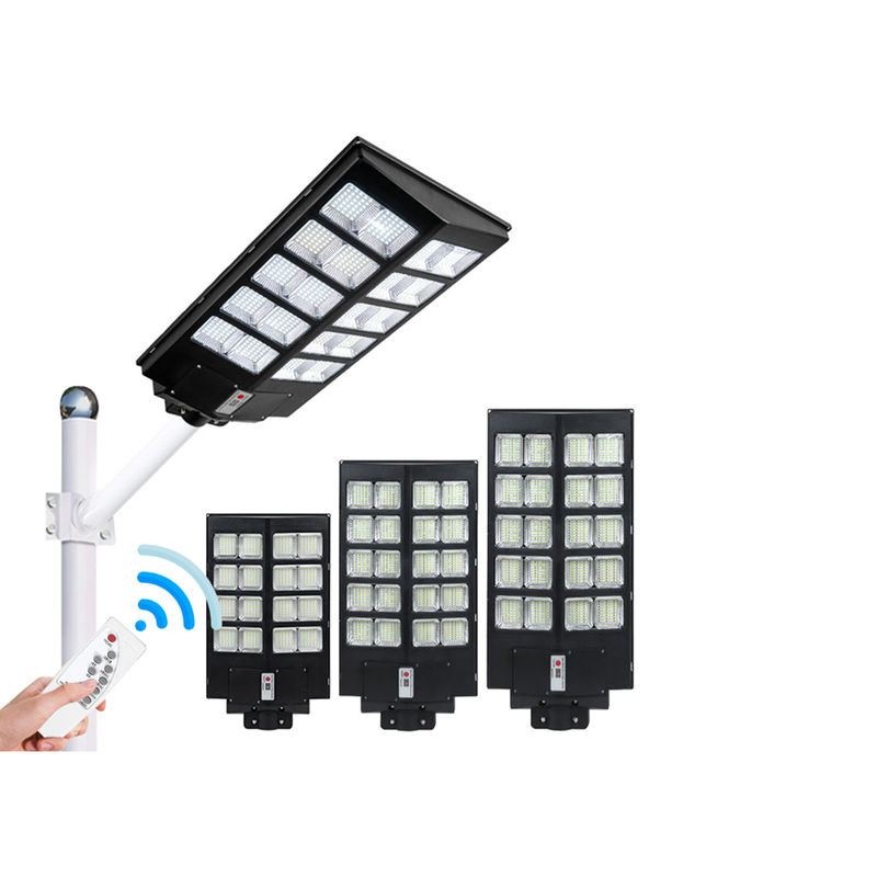 Hareket Sensörü Sokak Lambası ABS Su Geçirmez IP65 100w 300w Entegre Dış Mekan Güneş Sokak Lambası