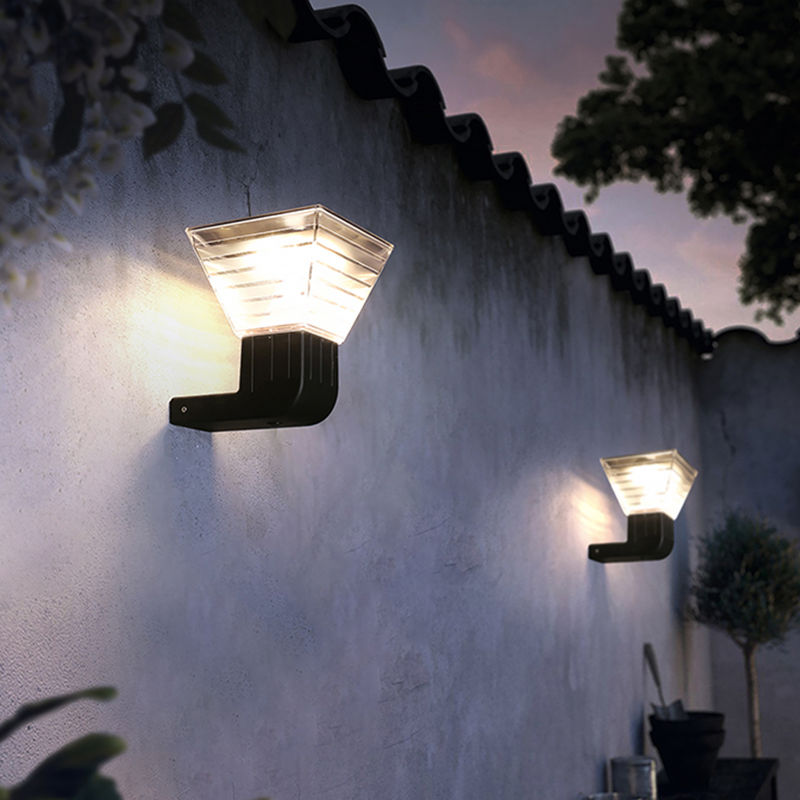 90 lm/w LED Solar Duvar Lambası Dış Mekan 3.2V Modern Dış Mekan Lambası ABS Bahçe Manzarası