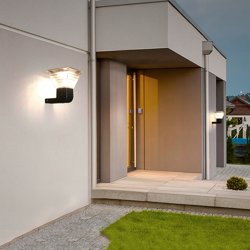 90 lm/w LED Solar Duvar Lambası Dış Mekan 3.2V Modern Dış Mekan Lambası ABS Bahçe Manzarası