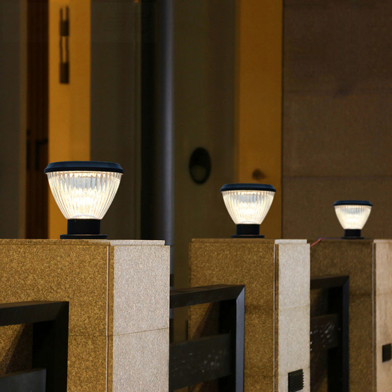 Bahçe LED Solar Açık Su Geçirmez Dekorasyon Hepsi Bir Arada Lamba Sütun Işığı